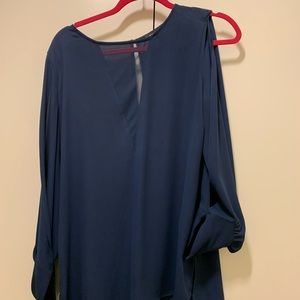 Express Blue long sleeve blouse